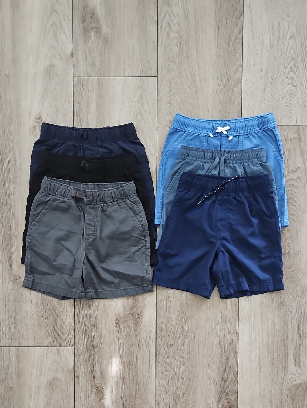 jumping beans Pull-On Shorts Pack - Navy, Light Blue, Gray